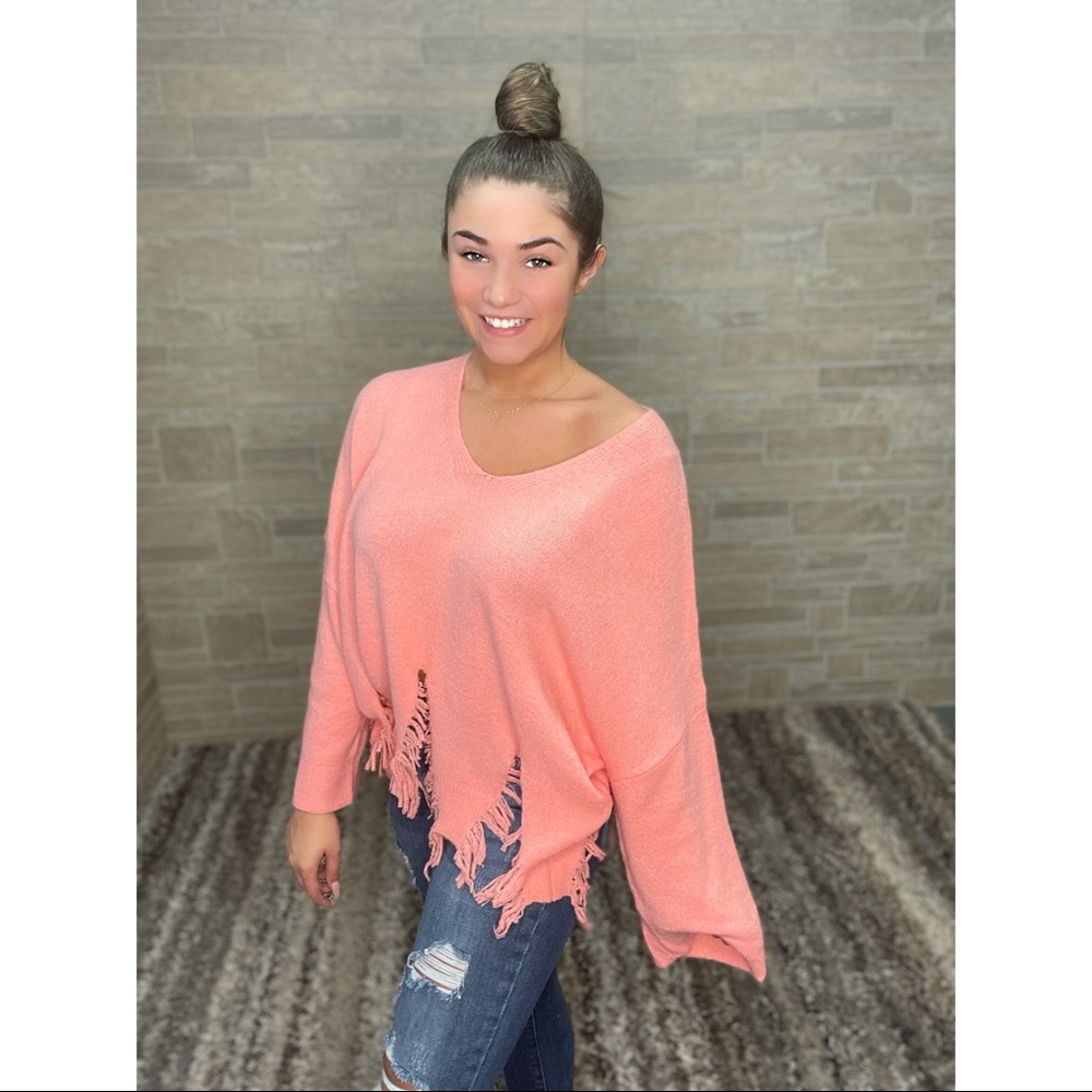 Won't Tear Me Down Distressed Sweater